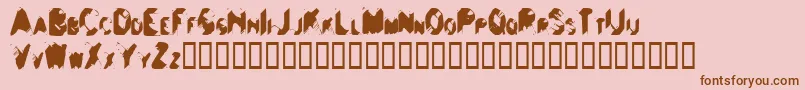 Balls ffy Font – Brown Fonts on Pink Background
