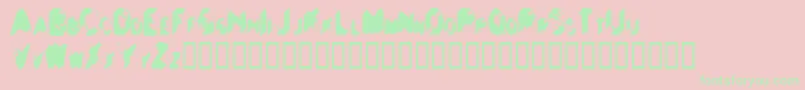 Balls ffy Font – Green Fonts on Pink Background