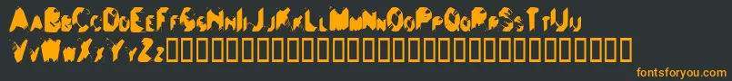 Balls ffy Font – Orange Fonts on Black Background