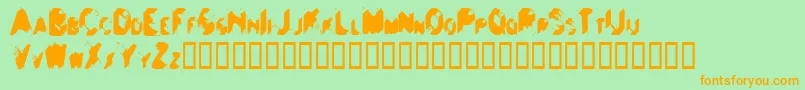 Balls ffy Font – Orange Fonts on Green Background