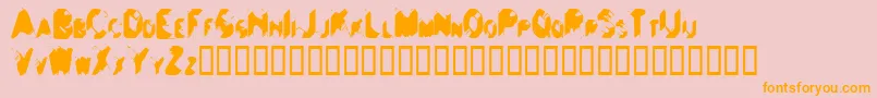 Balls ffy Font – Orange Fonts on Pink Background