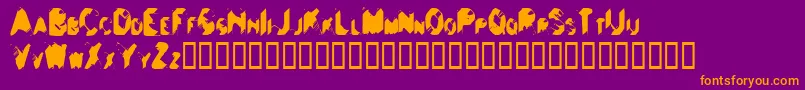 Balls ffy Font – Orange Fonts on Purple Background