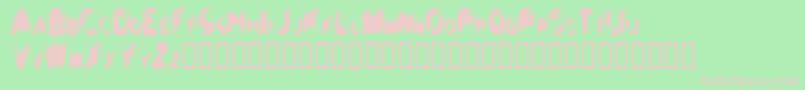 Balls ffy Font – Pink Fonts on Green Background