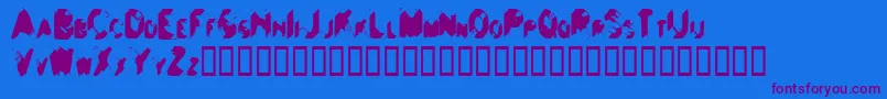 Balls ffy Font – Purple Fonts on Blue Background