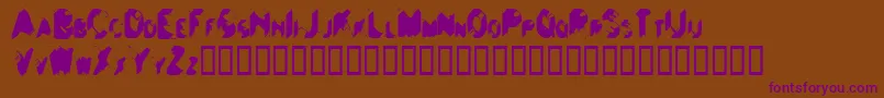 Balls ffy Font – Purple Fonts on Brown Background