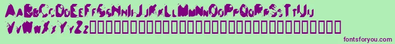 Balls ffy Font – Purple Fonts on Green Background