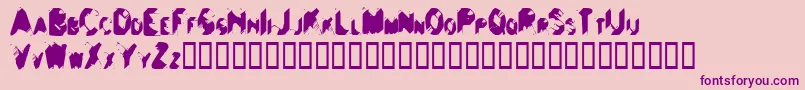 Balls ffy Font – Purple Fonts on Pink Background
