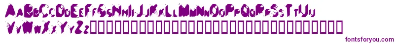 Balls ffy Font – Purple Fonts on White Background