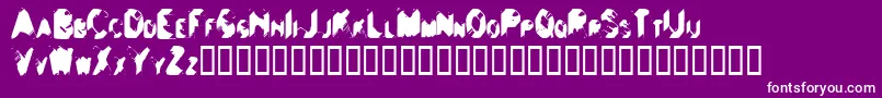 Balls ffy Font – White Fonts on Purple Background