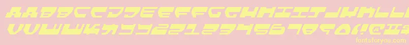 フォントLovev2li – 黄色のフォント、ピンクの背景