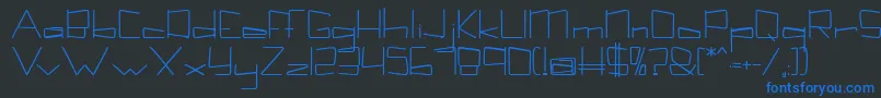 Kuppelboldkuppel Font – Blue Fonts on Black Background