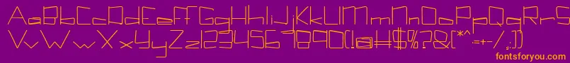 Kuppelboldkuppel Font – Orange Fonts on Purple Background