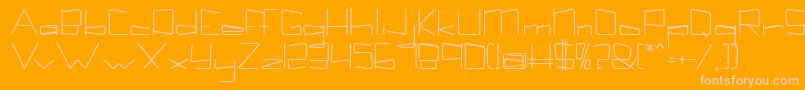 Kuppelboldkuppel Font – Pink Fonts on Orange Background