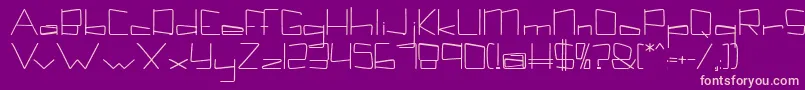 Kuppelboldkuppel Font – Pink Fonts on Purple Background