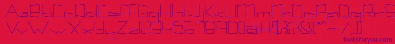 Kuppelboldkuppel Font – Purple Fonts on Red Background