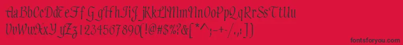 ElicitsskRegular Font – Black Fonts on Red Background