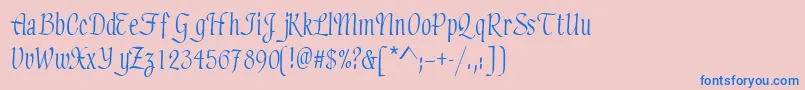 ElicitsskRegular Font – Blue Fonts on Pink Background