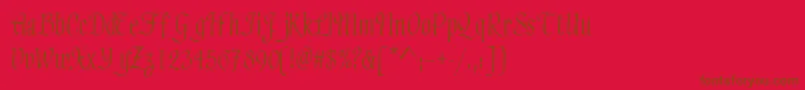 ElicitsskRegular Font – Brown Fonts on Red Background