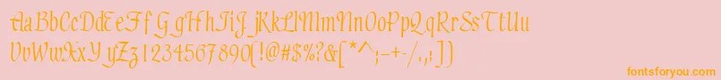 ElicitsskRegular Font – Orange Fonts on Pink Background