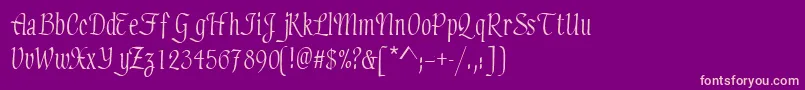 ElicitsskRegular Font – Pink Fonts on Purple Background