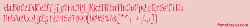 ElicitsskRegular Font – Red Fonts on Pink Background