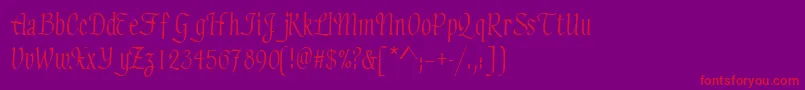 ElicitsskRegular Font – Red Fonts on Purple Background