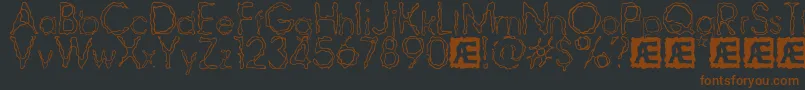 RavagedByYearsBrk Font – Brown Fonts on Black Background