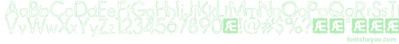 RavagedByYearsBrk Font – Green Fonts on White Background