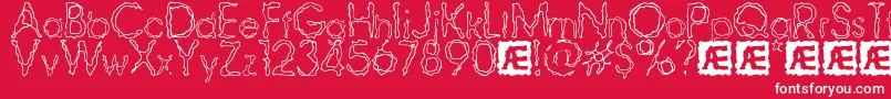 RavagedByYearsBrk Font – White Fonts on Red Background