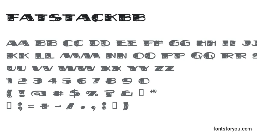Czcionka FatstackBb – alfabet, cyfry, specjalne znaki