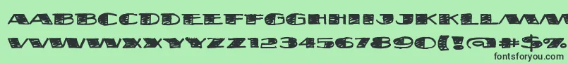 FatstackBb Font – Black Fonts on Green Background