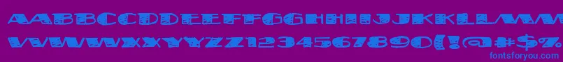 FatstackBb Font – Blue Fonts on Purple Background