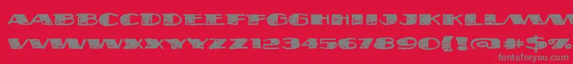 FatstackBb Font – Gray Fonts on Red Background