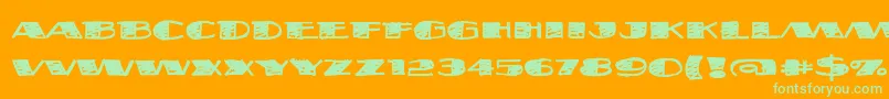 FatstackBb Font – Green Fonts on Orange Background