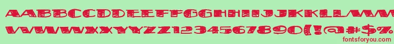 FatstackBb Font – Red Fonts on Green Background