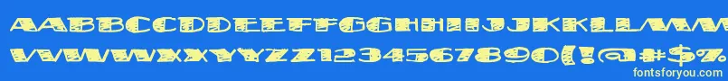 FatstackBb Font – Yellow Fonts on Blue Background