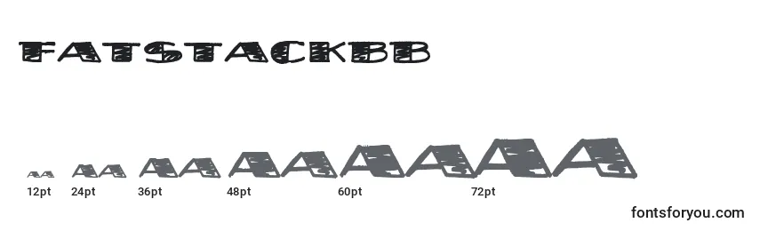 Размеры шрифта FatstackBb