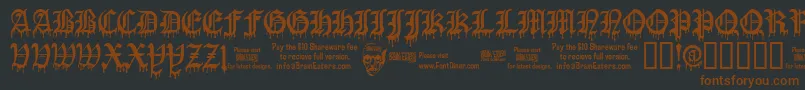 BloodOfDraculasw Font – Brown Fonts on Black Background