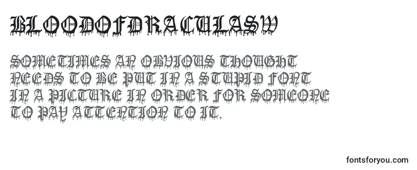 Review of the BloodOfDraculasw Font
