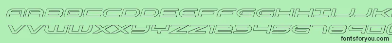 Antietamoutital Font – Black Fonts on Green Background