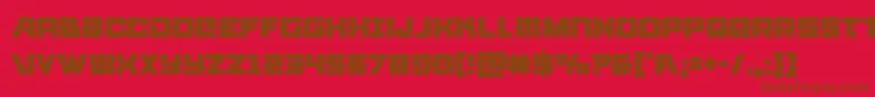 Шрифт Aircruisercond – коричневые шрифты на красном фоне