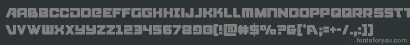 フォントAircruisercond – 黒い背景に灰色の文字