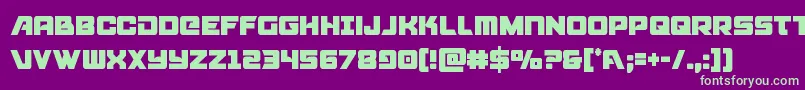 Aircruisercond-fontti – vihreät fontit violetilla taustalla