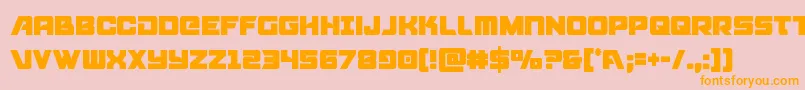 Aircruisercond Font – Orange Fonts on Pink Background