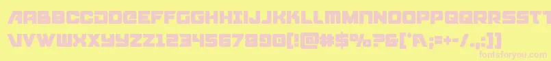 Aircruisercond Font – Pink Fonts on Yellow Background