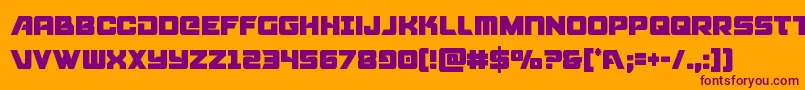 フォントAircruisercond – オレンジの背景に紫のフォント