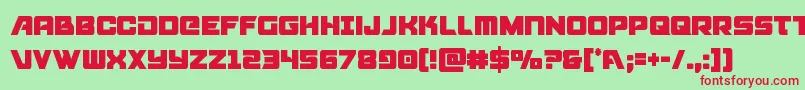 Aircruisercond Font – Red Fonts on Green Background