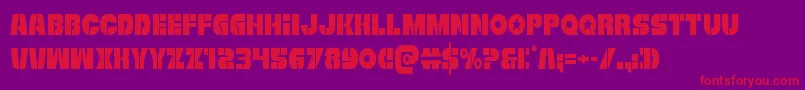 Freedomfightercond Font – Red Fonts on Purple Background