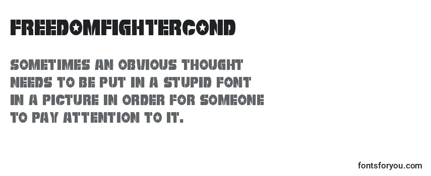 Шрифт Freedomfightercond