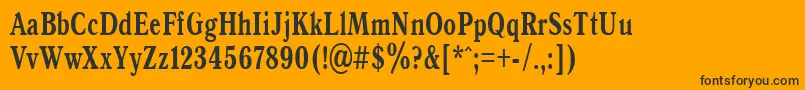 AntiquaBold70b Font – Black Fonts on Orange Background